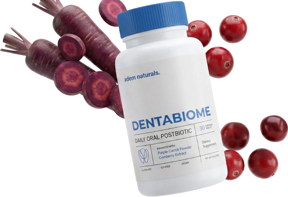 DentaBiome single bottle — world's first oral postbiotic chewable tablet Berry Frost flavor — 30-day supply